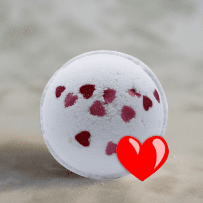 Boule de bain au karité - love coeur 180g