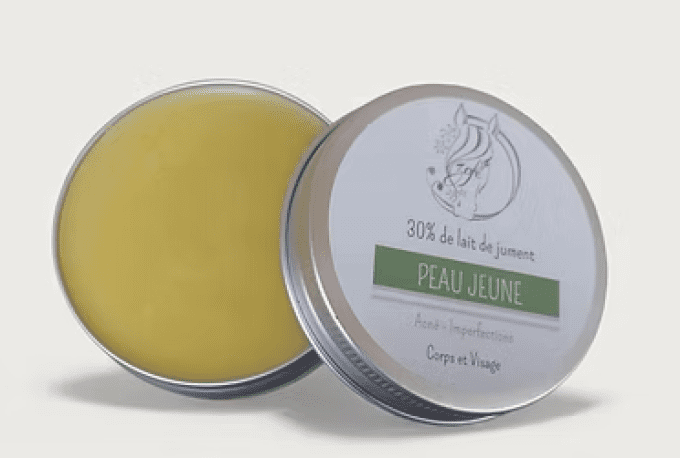 Baume PEU JEUNE acné et imperfection de lait jument