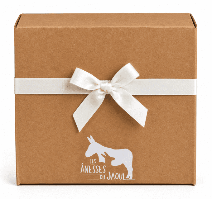Coffret carton VIDE - ruban satin- Les anesses du Jaoul - Aux Libellules