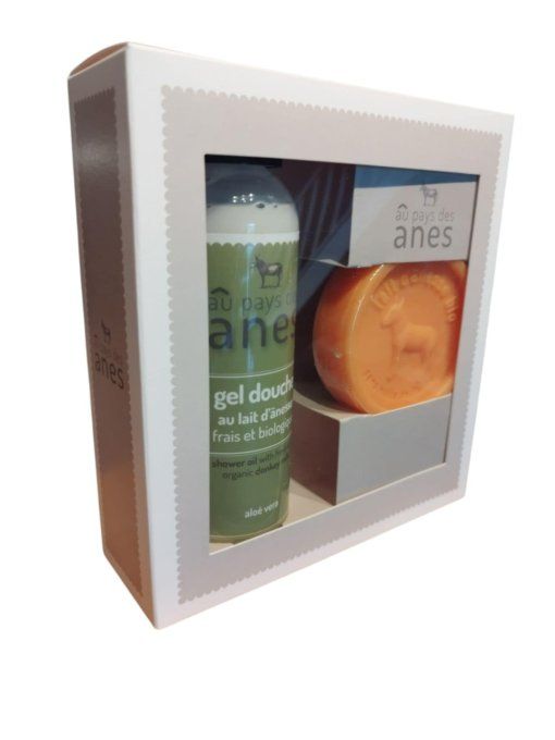 Coffret Plaisir 1 flacon et 1 savon rond - VIDE - Aux Pays des Anes 