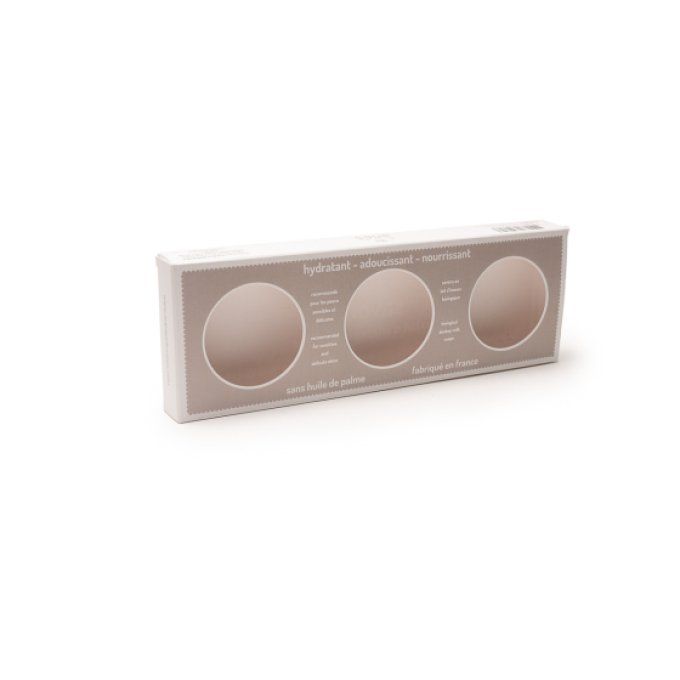 Coffret pour 3 savons rond VIDE - Aux Pays des Anes 
