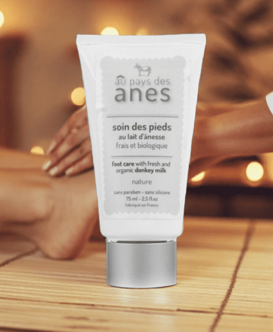 Crème pour les pieds au lait d'ânesse frais et biologique 75 ml