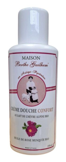 Crème douche au lait de chèvre alpine bio  250 ml - HUILE DE ROSE MUSQUEE