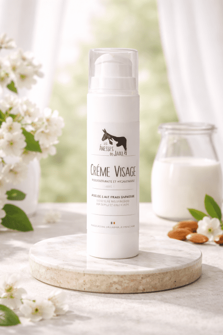 Creme visage au lait d'ânesse BIO 40% - 50ml - LES ANESSES DU JAOUL