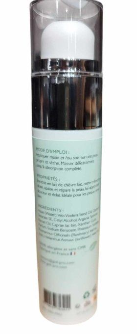 Crème visage au lait de chèvre bio - sans alergène - Moyano