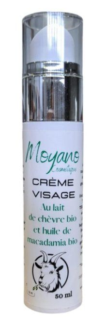 Crème Visage au lait de chèvre et à l’huile de macadamia BIO			 			