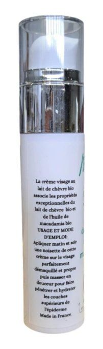 Crème Visage au lait de chèvre et à l’huile de macadamia BIO			 			
