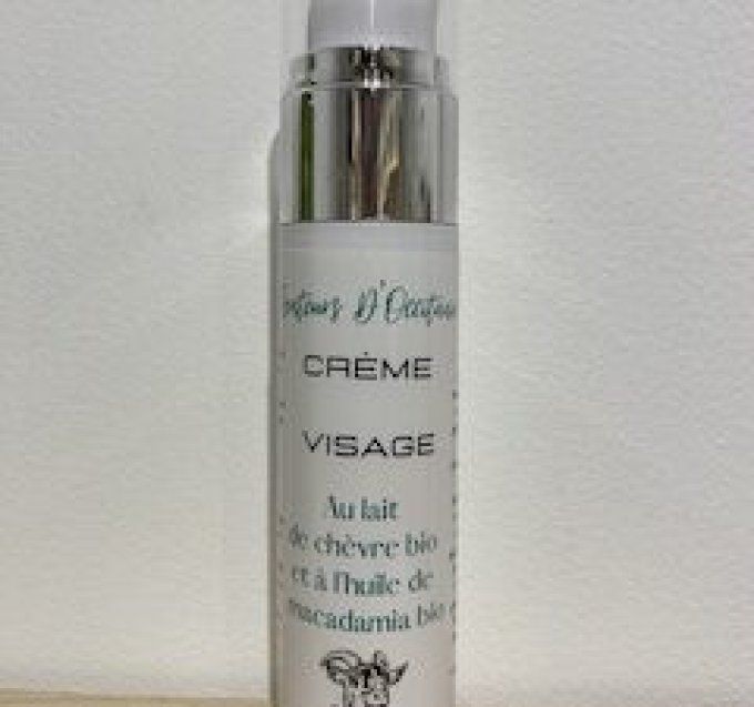 Crème Visage au lait de chèvre et à l’huile de macadamia BIO			 			