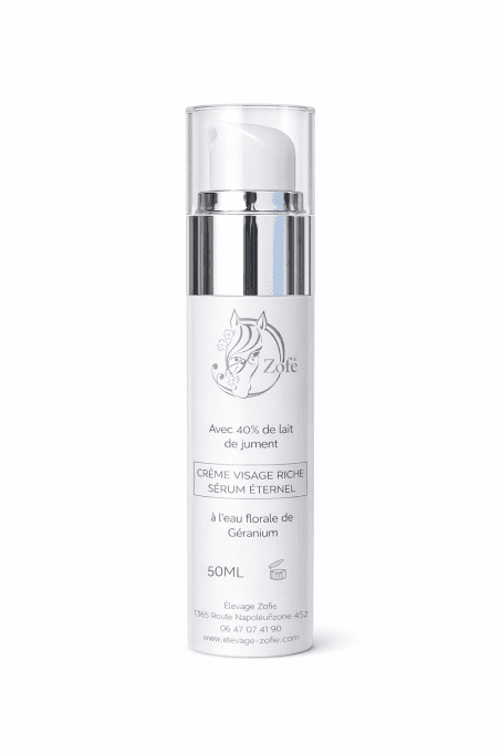 Crème visage ETERNELLE 40% de lait de jument