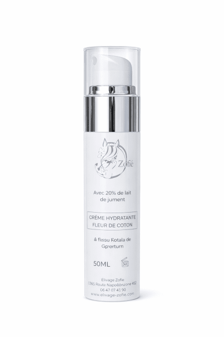 Crème visage légère Fleur de Coton - Lait de jument 20%