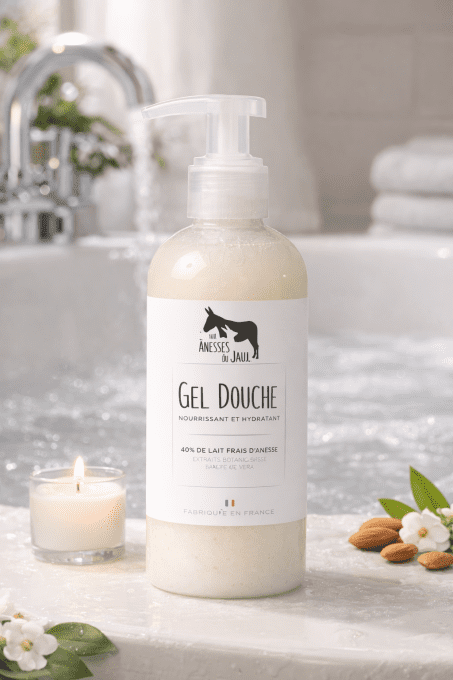 Gel douche au lait d'ânesse BIO 40% - 250ml - LES ANESSES DE JAOUL