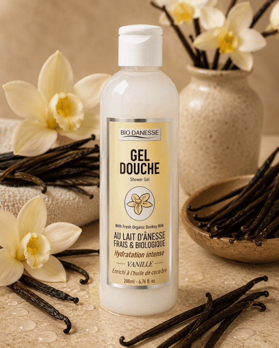Gel douche au lait d'ânesse bio vanille