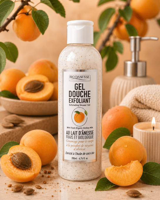 Gel douche exfoliant au lait d'ânesse bio