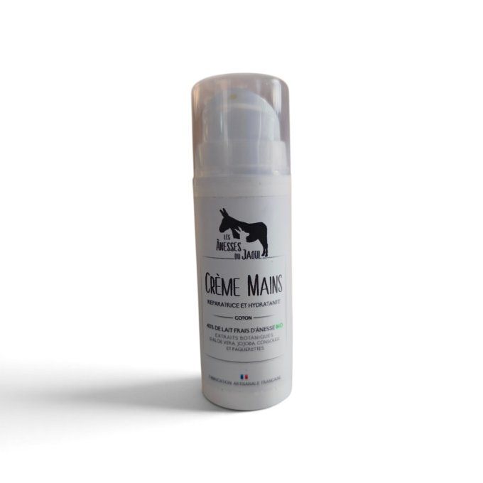 Creme mains au lait d'ânesse BIO 40% - Fleur de coton - 50ml - LES ANESSES DU JAOUL