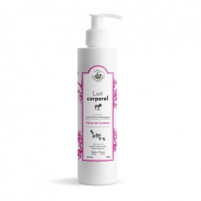 Lait Corporel 250ml FLEUR DE CERISIER - Lait d'anesse Bio