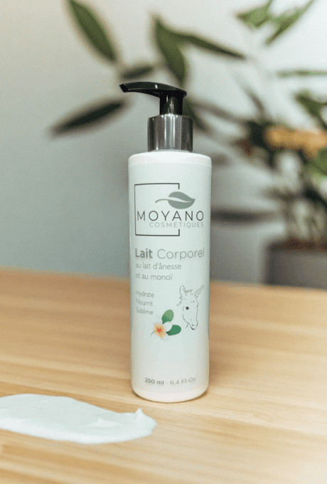Lait corporel au lait d'ânesse bio - Monoi - sans alergène - Moyano