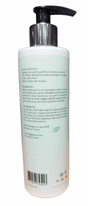 Lait corporel au lait d'ânesse bio - Musc - sans alergène - Moyano