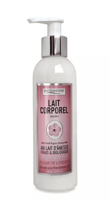 Lait corporel au lait d'ânesse bio fleur de cerisier