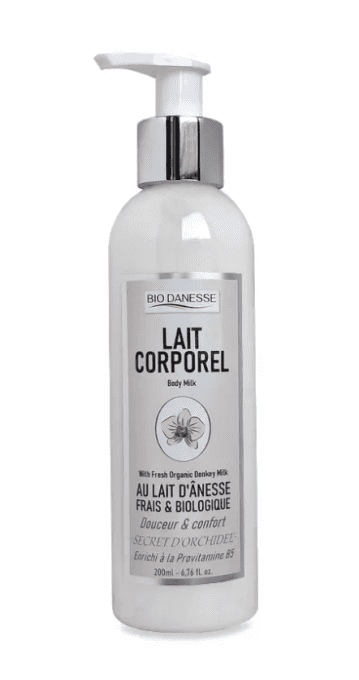 Lait corporel au lait d'ânesse bio orchidée