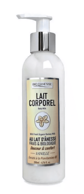 Lait corporel au lait d'ânesse bio vanille