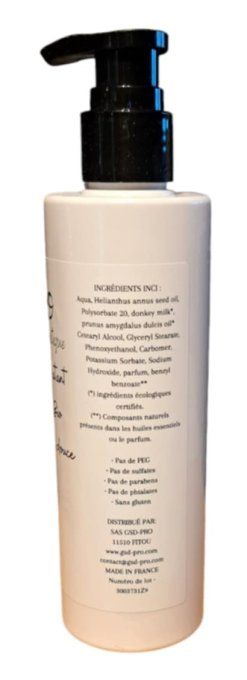 LAIT CORPOREL HYDRATANT AU LAIT D’ÂNESSE BIO ET À L’HUILE D’AMANDE DOUCE BIO 250ML			 			