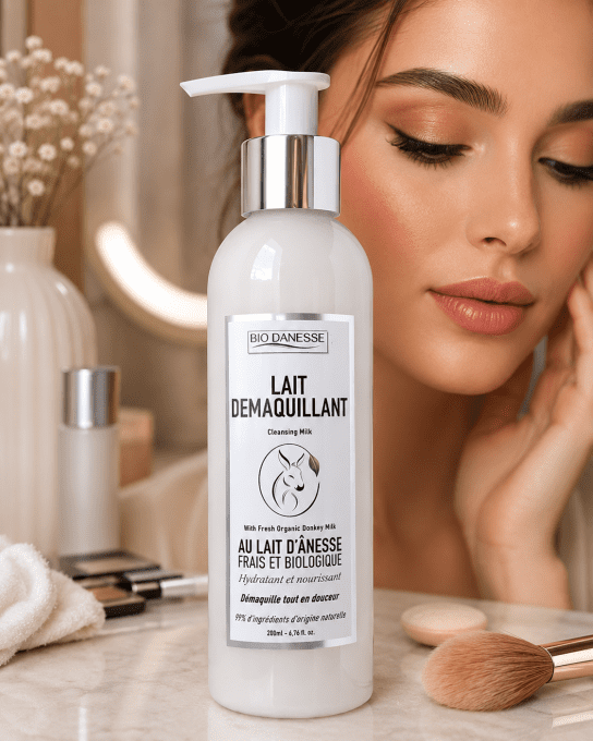 Lait démaquillant au lait d'ânesse bio