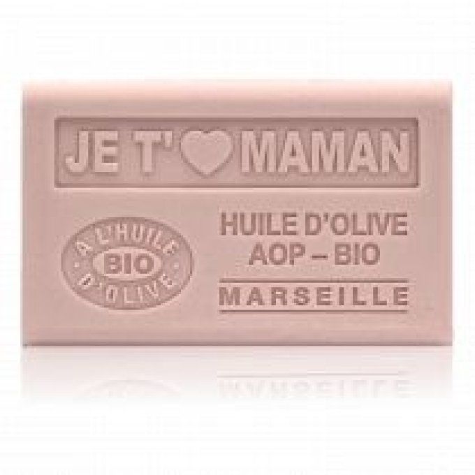 SAVONS HUILE D'OLIVE BIO 125GR - JE T'AIME MAMAN