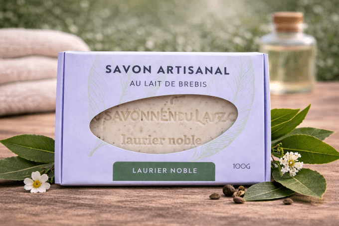 Savon au lait de brebis Laurier Noble - 100g -