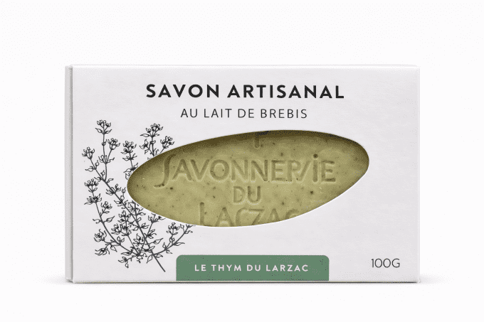 Savon au lait de brebis Thym du Larzac - 100g