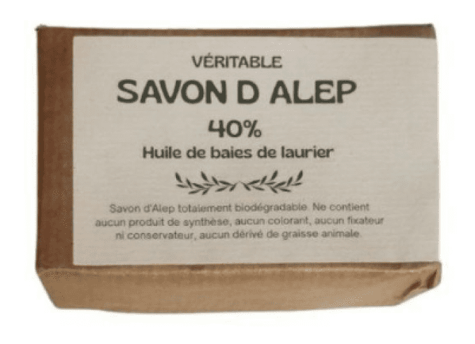 Savon d'Alep 40% huile de laurier noble 110gr - Aux Libellules