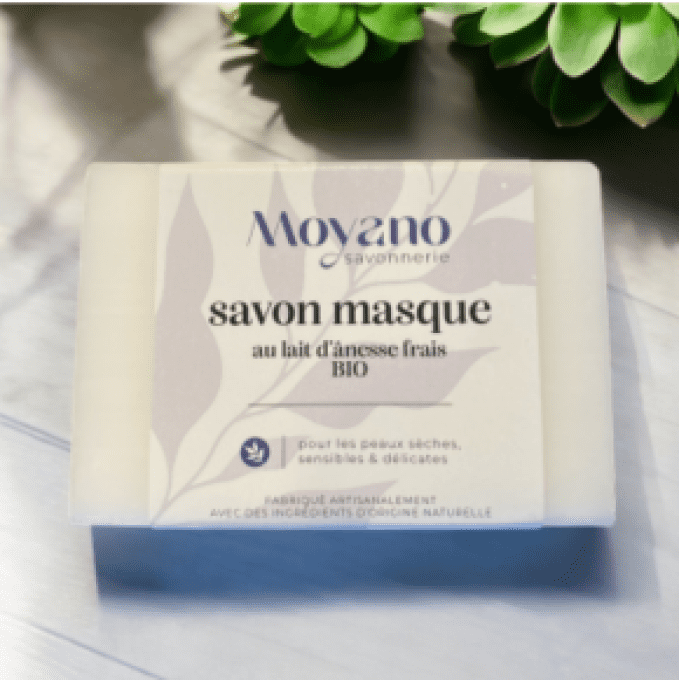 Savon masque au lait d'anesse frais bio
