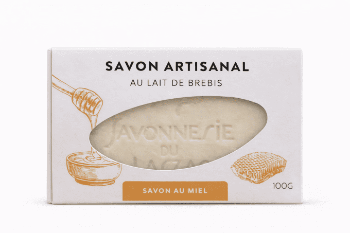 Savon Miel au lait et beurre de brebis - 100gr -