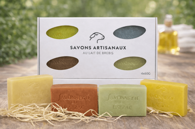 Savons au lait de brebis pack de 4 savons de 40g