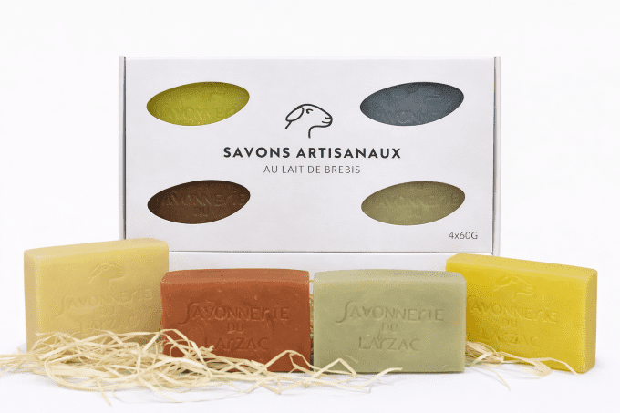 Savons au lait de brebis pack de 4 savons de 40g