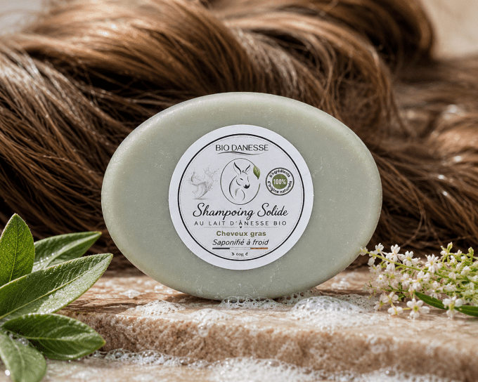 Shampoing solide au lait d'ânesse bio cheveux gras