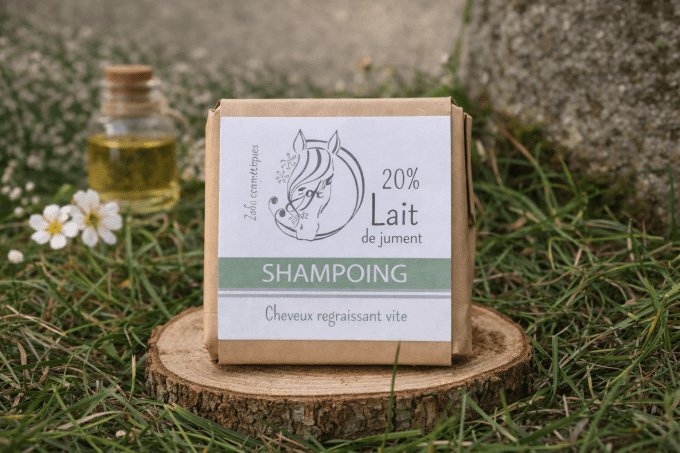 Shampoing solide purifiant Cuir chevelu regraissant vite - 20% lait de jument