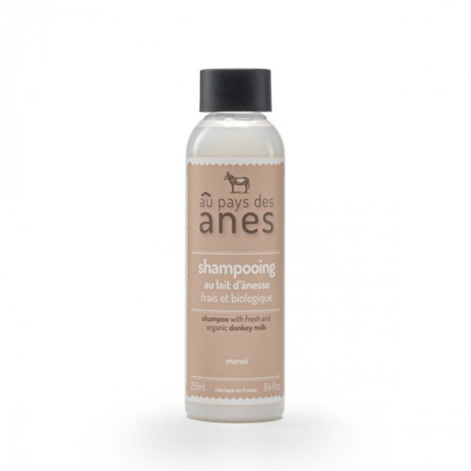 Shampooing au lait d'ânesse frais et biologique Monoi 250 ml