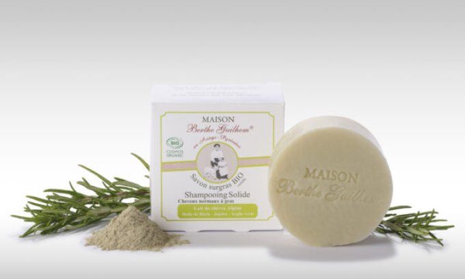Shampoing solide certifié BIO cheveux normaux a gras 100 gr			 			