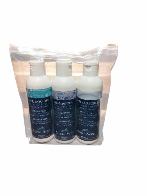 Trousse produits voyage/découverte 3x100ml lait d'ânesse