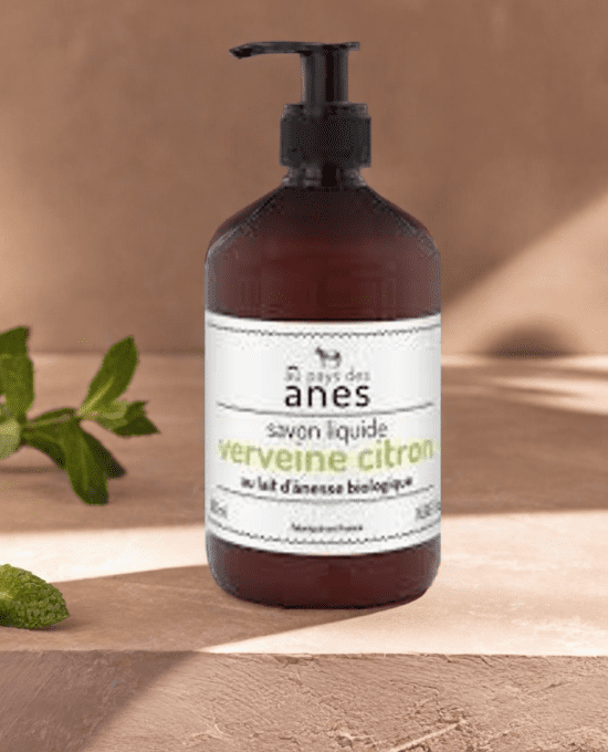 Savon liquide au lait d'ânesse biologique Verveine Citron 500 ml